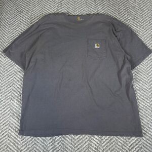 Carhartt T-Shirt Men's 2XL Gray Cotton Workwear Pocket Utility Tee